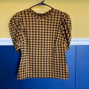 Fall blouse. Puff sleeve